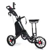 Carro triciclo de golf plegable de aleación de aluminio scooter tipo pedal de freno de pie portátil carro de mano con asiento