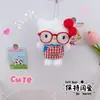 Gafas de Pequeño Chef Gato Kate Kuromi Llavero Colgante Peluche Pequeño Chef Sanrio Colgante Colgante para Mochila Escolar