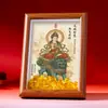 Amuleto do Bodhisattva Manjushri da Montanha Cinco-Tai para Estudantes: Sucesso Garantido em Provas, Ensino Médio e Vestibulares, Primeiro da Turma - Enfeite Porta-Retrato
