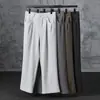 Pantalones de Traje para Hombre Estilo Primavera y Otoño, Pantalones Largos para Hombre, Casual de Negocios Ropa de Hombre de Alta Gama Negra, Pantalones para Hombre