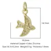 Nueva Tendencia de Moda Colgante de Mariposa con Circonita Microincrustada de Cobre Accesorios de Joyería para Pulsera, Collar, Pendientes, Llavero