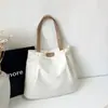 Bolsa de lona para mujer de gran capacidad, casual, al por mayor, nueva moda 2026, simple, de un solo hombro, bolsa de compras, bolsa de axila para ir al trabajo