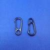 Aleación de zinc niquelada negra Mini hebilla de joyería hebilla de resorte galvanizada bloque de hebilla colgante llavero táctico para exteriores