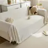 Funda de Sofá Estilo Nórdico Transfronteriza con Patrón de Olas y Borlas, Cojín de Sofá, Toalla de Sofá para Todas las Estaciones, Funda Completa para Sofá