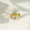 Anillo de Estrella con Relleno de Meteoritos de Colores Más Vendido de Amazon para Mujer, Celebridades de Internet Japonesas y Coreanas, Anillo Abierto Estilo Lujo Ligero, Suministro Transfronterizo