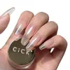 Lámpara de Relleno de Luz para Uñas Polvo de Cristal Alta Transparencia Polvo de Luz de Luna Ultra Brillante Fino Polvo de Espejo Mágico Aurora 0.4g Frasco Decoración de Uñas