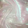 Láser Puntual Hilo Fantasma Alta Densidad Suave Colorida Organza Tela Cáscara Brillo Boda Escenario Tela