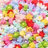 Resina No Porosa Color Mixto Aleatorio Cuentas de Flor Pequeña Kit de Materiales para Pulsera Collar de Joyería Hecho a Mano DIY
