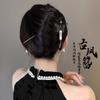 Nova Presilha de Madeira Chinesa Feminina Antiga Hanfu Cheongsam Acessórios para Cabelo Presilha de Cabelo Disco Clássico Simples Moderna Headwear