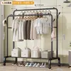 Perchero vertical de pie para ropa perchero colgante para ropa de dormitorio móvil con ruedas hogar sala de estar influencer perchero de secado de lujo ligero