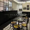 Mesa de Comedor Minimalista Italiana de Madera Maciza Negra, Mesa y Sillas de Comedor Retro para Cafetería Americana, Sillas de Diseñador para Restaurante Occidental