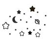 Pegatinas de pared acrílicas con espejo de luna y estrella de Amazon transfronterizo para decoración de pared de dormitorio infantil