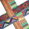 Cinta de sarga densa impresa por transferencia de calor con patrones étnicos vintage, adecuada para bolsos, mochilas y decoración de ropa, personalizable