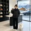 2026 Inverno Novo Estilo Gola Assimétrica Solto Tamanho Grande Com Capuz Algodão Casaco Feminino Moda Casal Estilo Engrossado Quente Roupa de Exterior