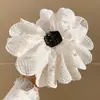 Accesorio para el cabello estilo Hepburn de lunares con una pinza de tiburón grande, diseñado para cabello voluminoso, adecuado para coletas altas, pinza de cangrejo triangular, accesorio para el cabello para mujer