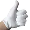 Guantes de trabajo delgados y gruesos de algodón poliéster guantes blancos guantes de protección laboral guantes de etiqueta de tela para el sudor guantes de inspección de calidad