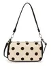 Bolso de axila coreano de nicho transfronterizo para mujer, nuevo y elegante bolso de mano de lunares para el día a día, bolso de hombro y cruzado de alto valor