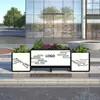 Taburete de Acero Inoxidable para Exteriores Combinado con Macetero Decoración de Calle Comercial para Tienda de Bebidas Balcón Canaleta para Flores Divisor