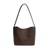 Bolsa Saco de Cor Sólida Artesanal de Alto Padrão Nicho 2025 Nova Vintage Casual Ombro Transversal Bolsa para o Dia a Dia Tendência