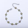 Europa y Estados Unidos pulsera de ocho margaritas pequeñas transfronteriza doble cara gota de aceite moda Joker joyería diy venta directa de fábrica