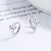 Pendientes de Corona Femeninos Diseño de Nicho Simple Anillo Ins Hebilla de Oreja Stud de Oreja de Plata de Ley 925 Joyería de Oreja Elegante de Gama Alta