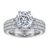Novo anel feminino Amazon Europa e Estados Unidos exagerado seis garras micro cravação anel de prata de lei s925 anel de zircônia moda atacado