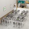 Restaurante Casa Mesa de Jantar e Cadeira Retangular Mesa Combinada Café da Manhã Lanchonete Cantina Fast Food Restaurante Mesa Especial e Cadeira Fábrica 6