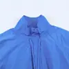 Chaqueta plisada marca Z europea y americana AliExpress, nailon moderno, venta caliente transfronteriza ropa para mujer, azul real, otros estilos dulces y lindos