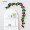 Trepadeira de rosas para sala de estar, varanda interna, cano de ar condicionado, decoração de pátio, trepadeira de flores artificiais, plantas verdes