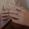 Anel Borboleta Fada Tendência Estilo Coreano para Mulheres, Anel Aberto Ajustável, Anel Simples de Dedo Indicador Amizade