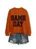 Dia de Jogo Amazon Ebay Site Independente Casual Confortável Versátil Feminino Outono Inverno Esportes Manga Longa Moletom Comércio Exterior