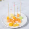 Brochetas de Bambú Desechables Transfronterizas Brochetas de Fruta Brochetas de Perla Blanca Polvo de Perla Brochetas para Pastel Ktv Bar 100 Piezas/Paquete