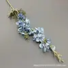 Materiales Florales para Bodas, Flores Artificiales, Delfinio de 2 Ramas, Decoración Floral para Salón de Bodas, Arreglo de Pasillo, Delfinio de Terciopelo