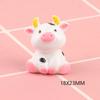 Vaca linda biberón caja de leche micro paisajismo casa de muñecas adornos tridimensionales llavero diy accesorios colgantes venta al por mayor