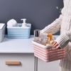 Cesta de almacenamiento de tiras de estilo nuevo y simple 2020, cesta de plástico PP para acabado de verduras de cocina, cesta de almacenamiento de ropa de baño