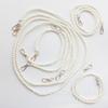 Kit de Materiais para Corrente de Bolsa de Pérolas DIY, Corrente para Bolsa Espessa de 8mm com Fivela de Três Pontos em Ambas as Extremidades