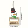 Pingente de árvore de Natal em casa criativa de Natal Papai Noel Alce Boneco de neve Biscoito Homem Decorações de madeira penduradas