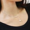 Collar de Plata de Ley 925 para Mujer, Cadena Corta de Perlas de Moda Estilo Coreano, Joyería de Plata de Ley con Cadena