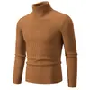 Novidade Outono/Inverno 2025 Transfronteiriça Tricô Gola Alta Masculino Tricô Jacquard Estilo Coreano Tendência Casual Tricô Top