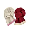 Cachecol de Lã Tricotado para Mulheres no Inverno, Estilo Coreano de Alta Qualidade Estilo Ins Colorido Versátil Cachecol Quente para Mulheres