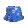 Sombrero de Pescador Estampado para Niños de Comercio Exterior Primavera y Otoño Cuatro Estaciones Delgado Dibujos Animados Protector Solar Sombrero Cubeta para Niños y Niñas