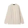 Para Comércio Exterior Transfronteiriço Europeu e Americano Roupas Femininas Aliexpress Mais Vendidas de Verão Retrô Versátil Cardigã de Tricô Grosso