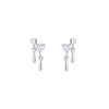 Pendientes de clip para orejas con forma de corazón de diamantes pequeños y sencillos con forma de gota de agua y placa de incienso de mosquitos, sin agujeros, de verano