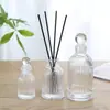 Frasco de Aromaterapia de Vidro com Padrão Vertical Romano Atacado 100ml Frasco Difusor de Vime Sem Fogo Fragrância de Hotel Frasco Vazio