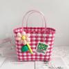 Plástico-mão-carregando saco de cesta de presente saco de compras feminina das meninas saco de compras atacado grande capacidade all-matching saco de presente