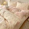 Conjunto de Roupa de Cama Cartoon de Primavera Quatro Peças Nantong Têxteis para Casa Lençol Capa de Edredom Conjunto de Três Peças para Dormitório Estudantil Capa de Edredom de Algodão Lavado 4