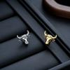 Pinzas Magnéticas para Oreja con Cabeza de Toro del Zodíaco para Hombres, Pendientes Animales de Moda Retro Tendencia, Joyería Versátil de Gama Alta al por Mayor