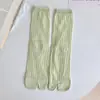 Calcetines Finos de Dos Dedos para Mujer, Calcetines de Dos Dedos, Malla Calada Japonesa para Otoño e Invierno, Calcetines de Algodón con Dedos Separados, Calcetines de Dos Dedos de Color Puro para Mujer, hasta la pantorrilla