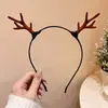 Diadema de Cuernos de Reno Navideña 2024 Diadema Pinzas para el Cabello de Mujer Accesorios para el Cabello de Reno Bosque Campana Tocado
