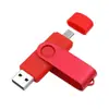 Memoria USB Giratoria de Metal de Doble Propósito 32g Memoria USB con Clip 16g Regalo de Exhibición 8g Transmisión de Alta Velocidad Regalo de Negocios Portátil